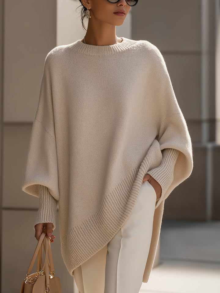 Flora – Oversized Draped Knit Pullover