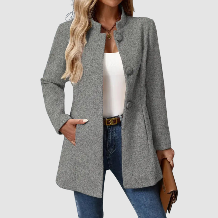 Annette – Timeless Elegant Stand Collar Coat