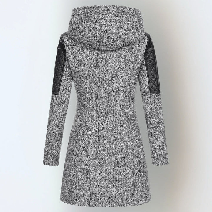 Veronica – Hooded Quilted Panel Winter Coat
