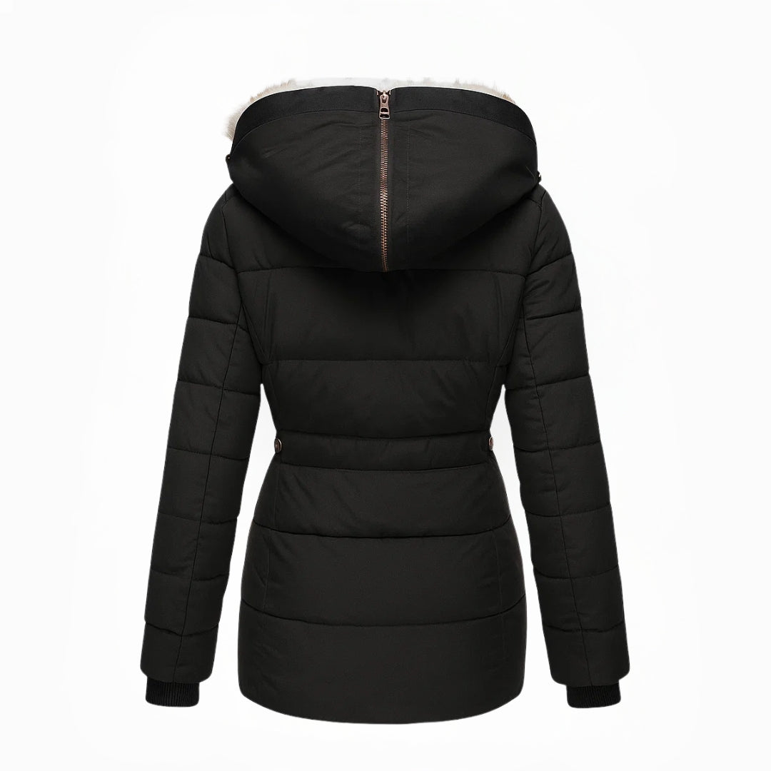 Saskia – Faux-Fur-Lined Hooded Winter Coat