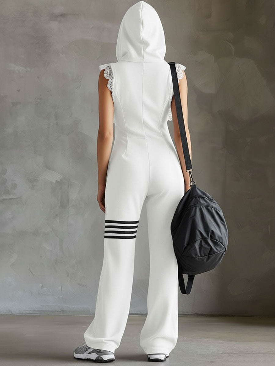 Meredith – Hooded Sleeveless Wide-Leg Jumpsuit