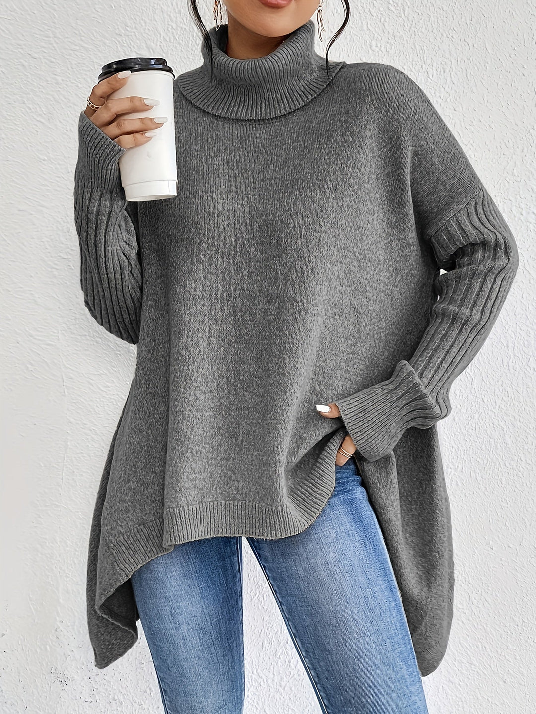 Ceridwen – Turtleneck Oversized Casual Jumper