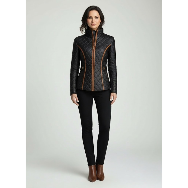 Teresa – Diamond-Quilted Padded Jacket