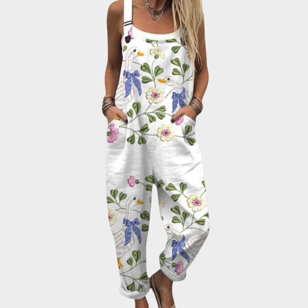 Caroline | Clean White Dungarees