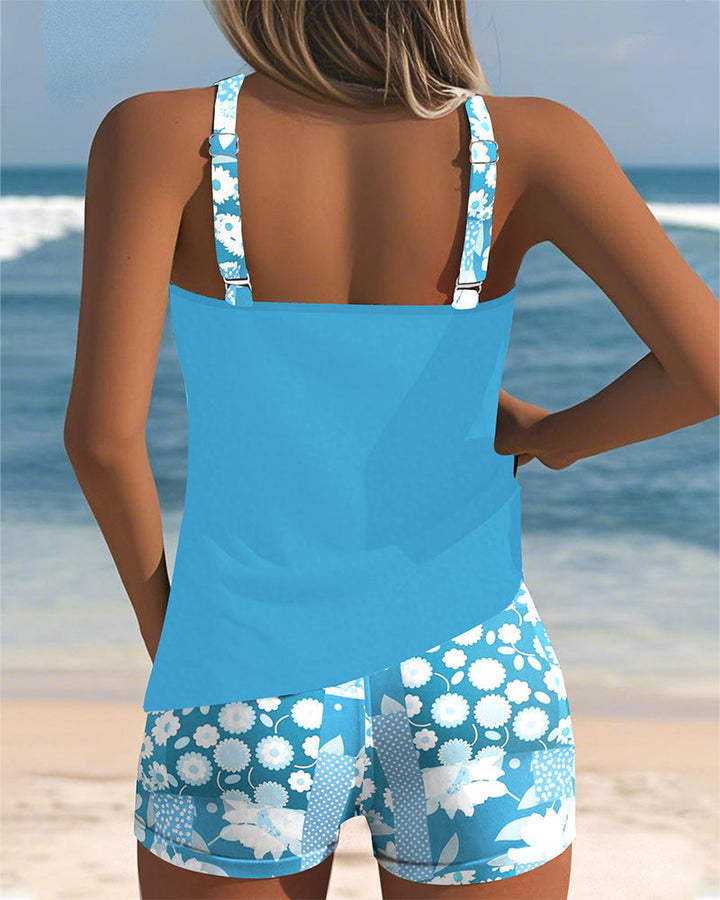 Della | Floral Two-Piece Swim Set