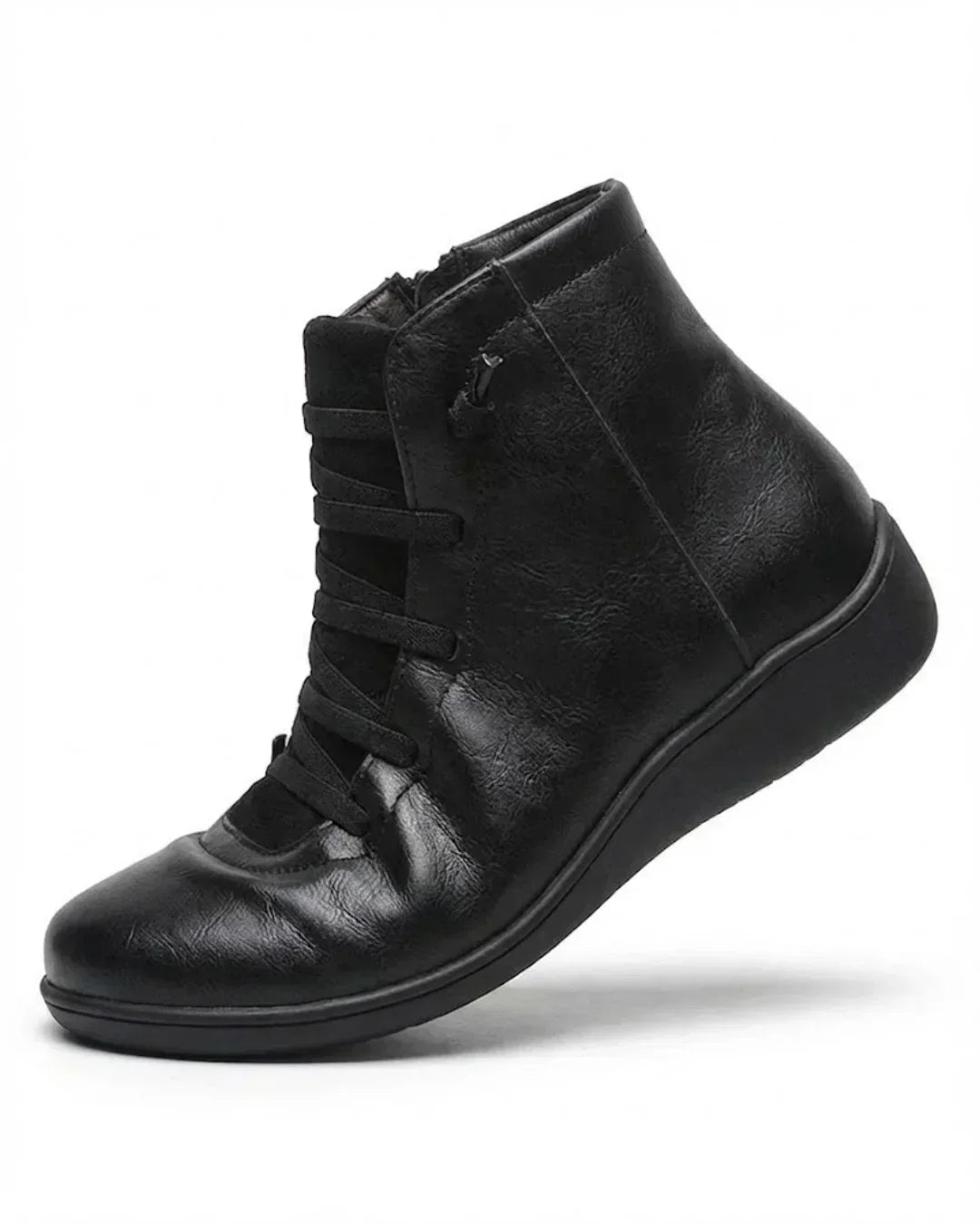 Mavis – Lace-Up Ankle Boots with Side Zip