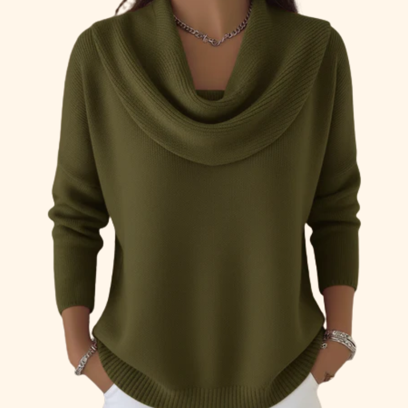 Helena – Cowl Neck Knit Jumper