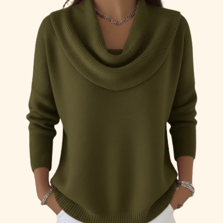 Helena – Cowl Neck Knit Jumper