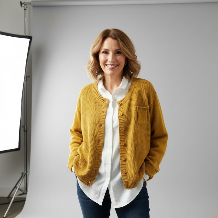 Grainne – Cosy Knit Button-Up Cardigan