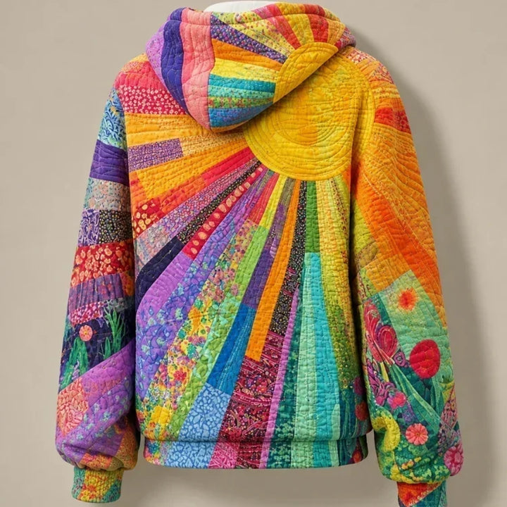 Madeleine – Quilted Patchwork-Print Hoodie