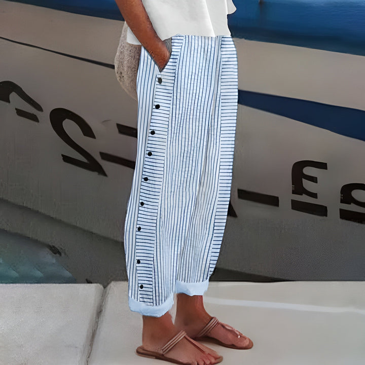 Belinda | Stylish Summer Striped Trousers