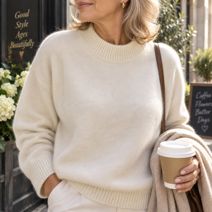 Fenella – Soft Knit Mock Neck Jumper