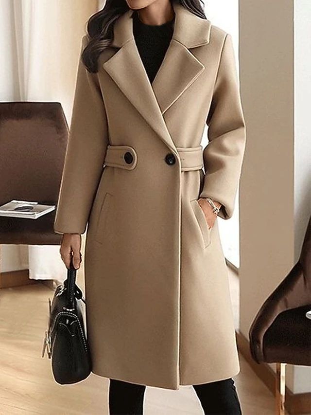 Halina – Elegant Longline Tailored Coat