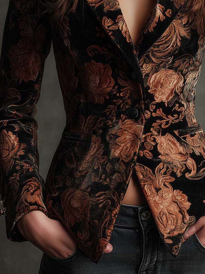 Mairead – Baroque Floral Tailored Blazer