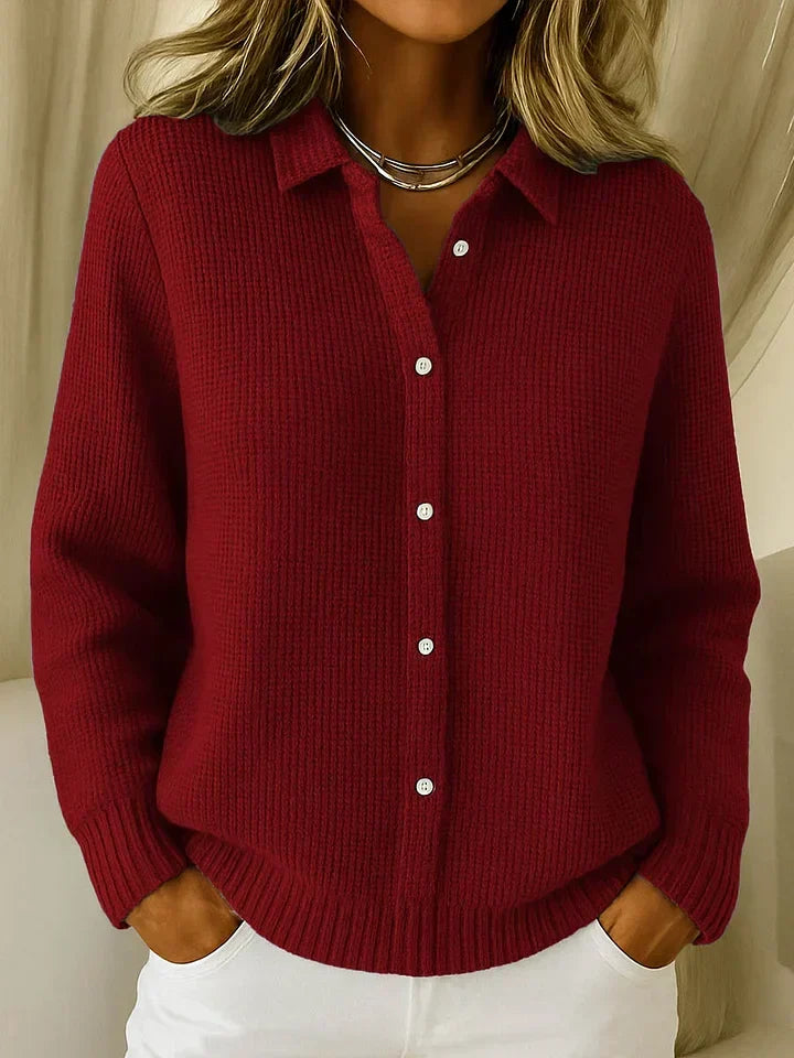 Freda – Button-Front Knit Cardigan