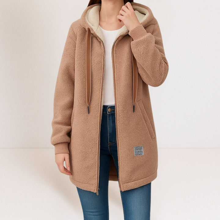 Susannah – Longline Hooded Teddy Coat