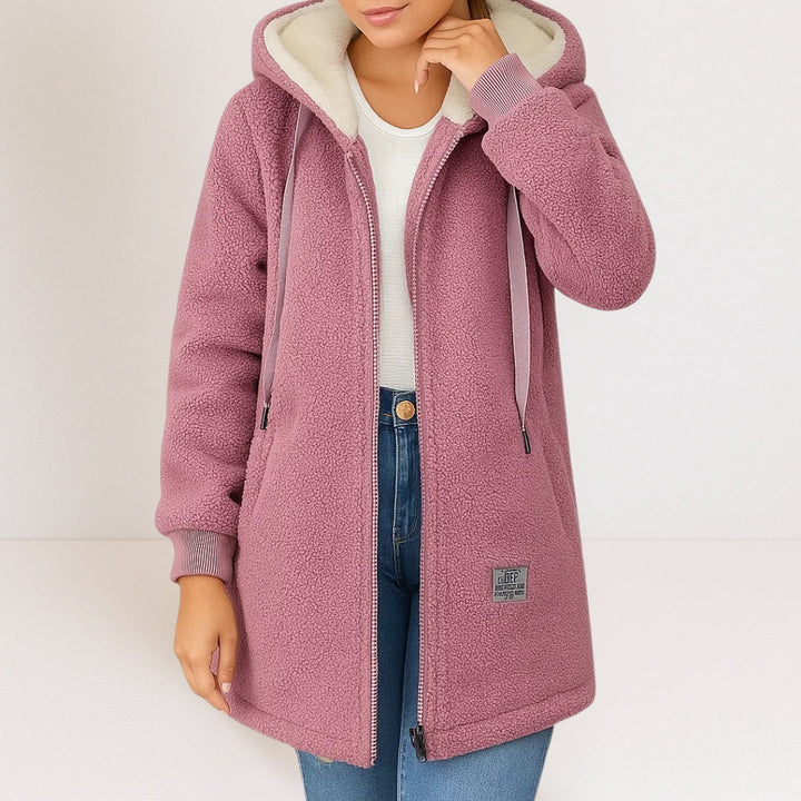 Susannah – Longline Hooded Teddy Coat
