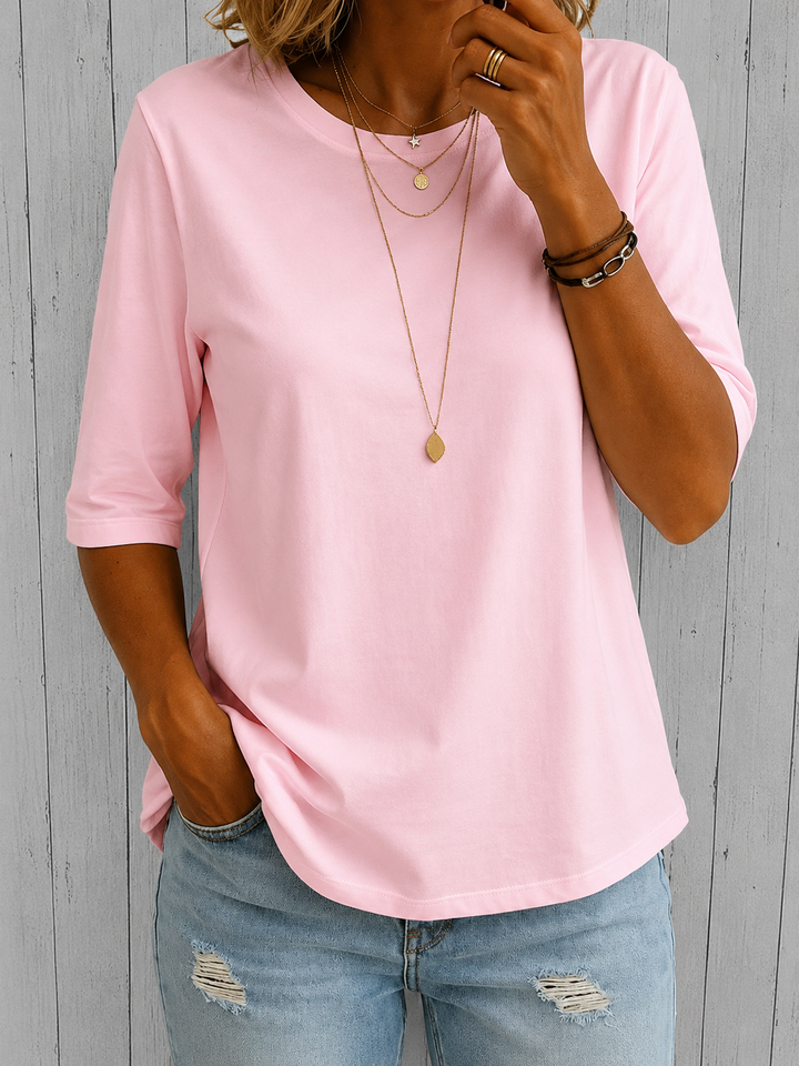 Bryony – Relaxed Half-Sleeve Everyday Top