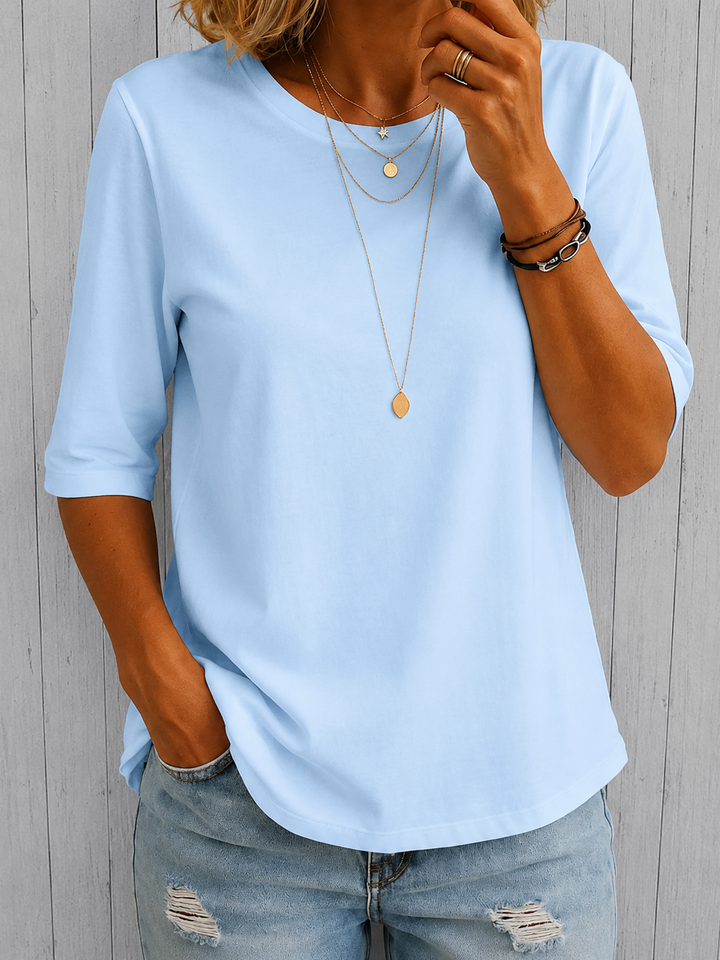 Bryony – Relaxed Half-Sleeve Everyday Top
