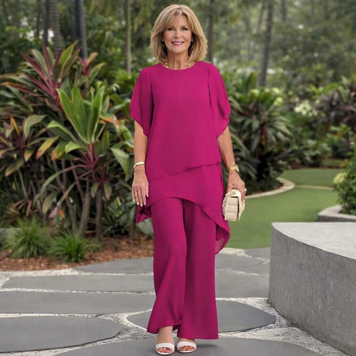 Kathleen | Chic Asymmetric Top & Trouser Set
