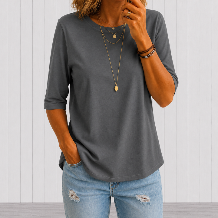 Bryony – Relaxed Half-Sleeve Everyday Top