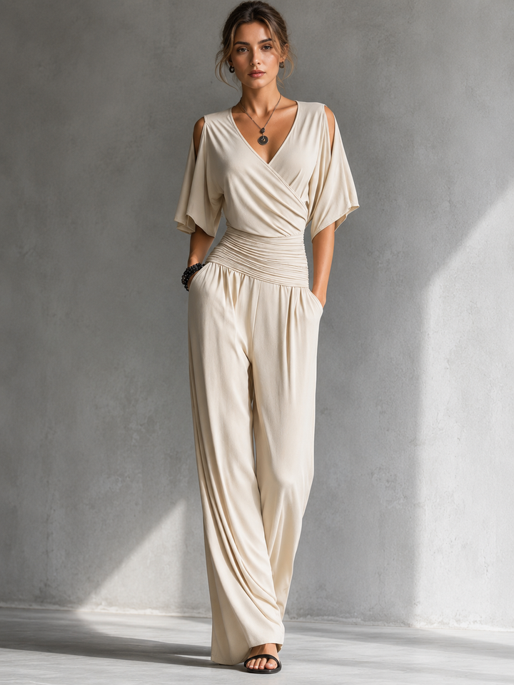 Dorothy – Wide-Leg Wrap-Front Jumpsuit