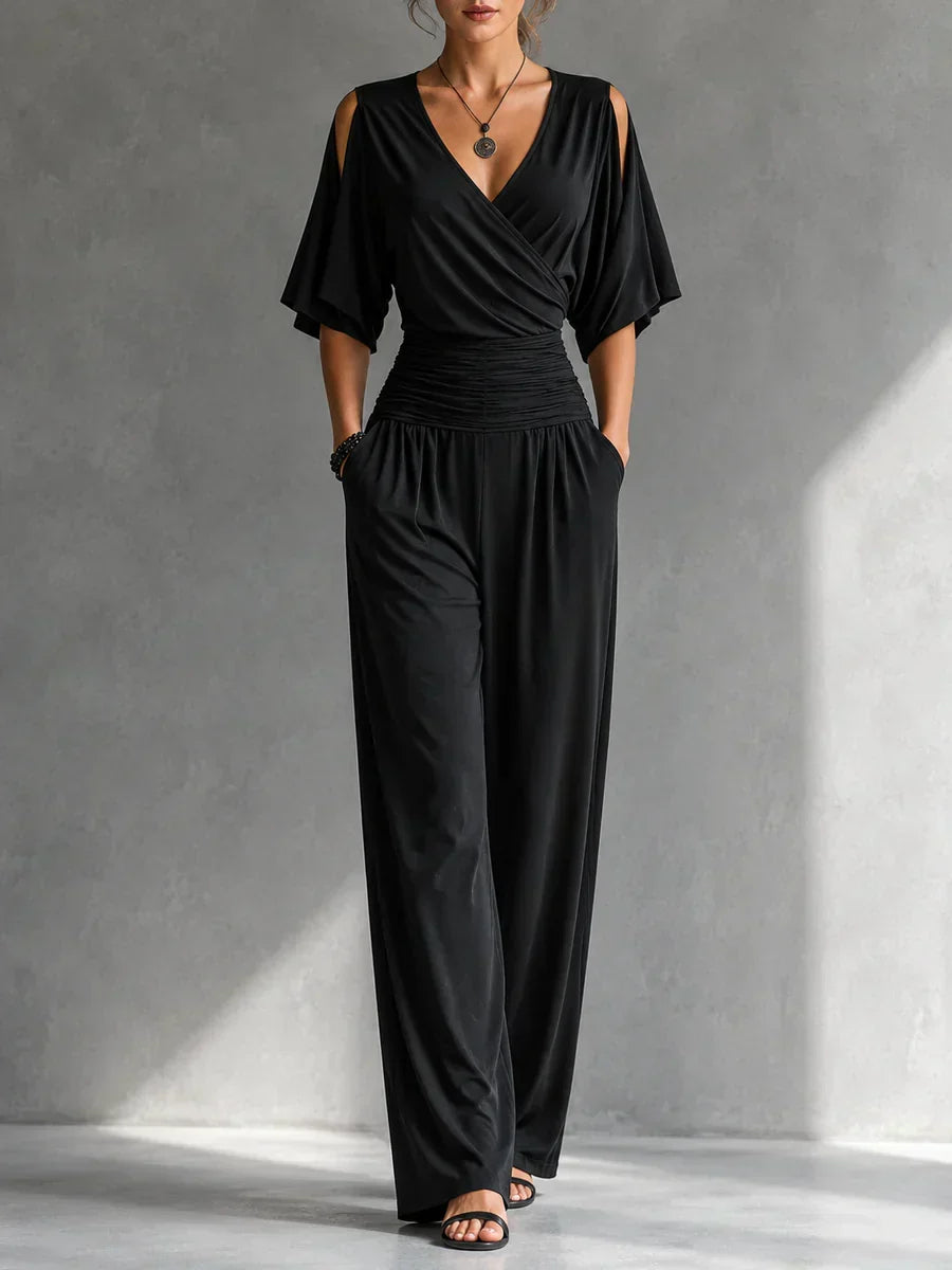 Dorothy – Wide-Leg Wrap-Front Jumpsuit