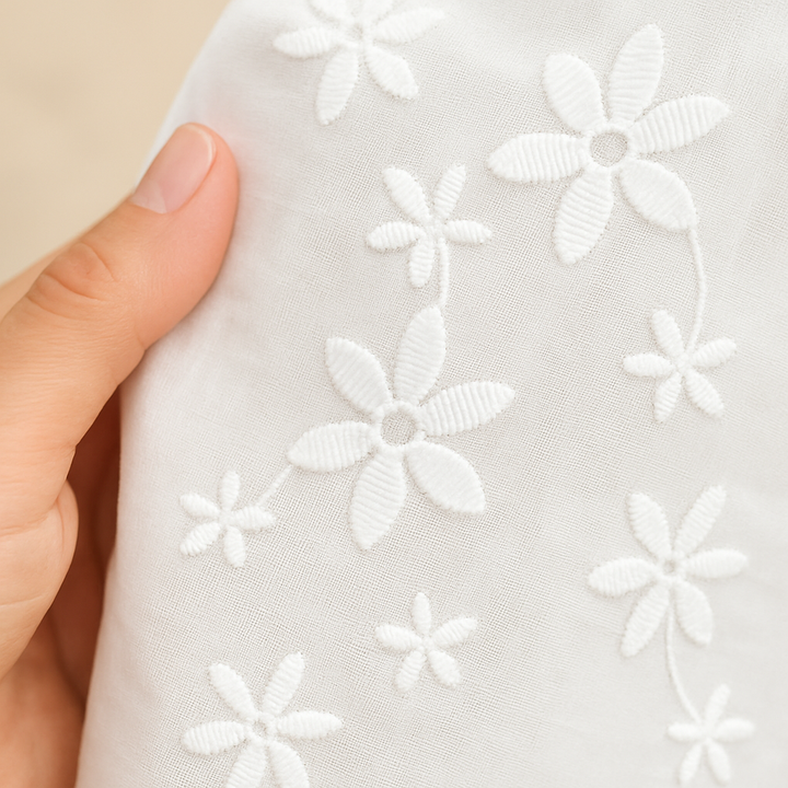 Annabella | Natural Cotton-Linen Top