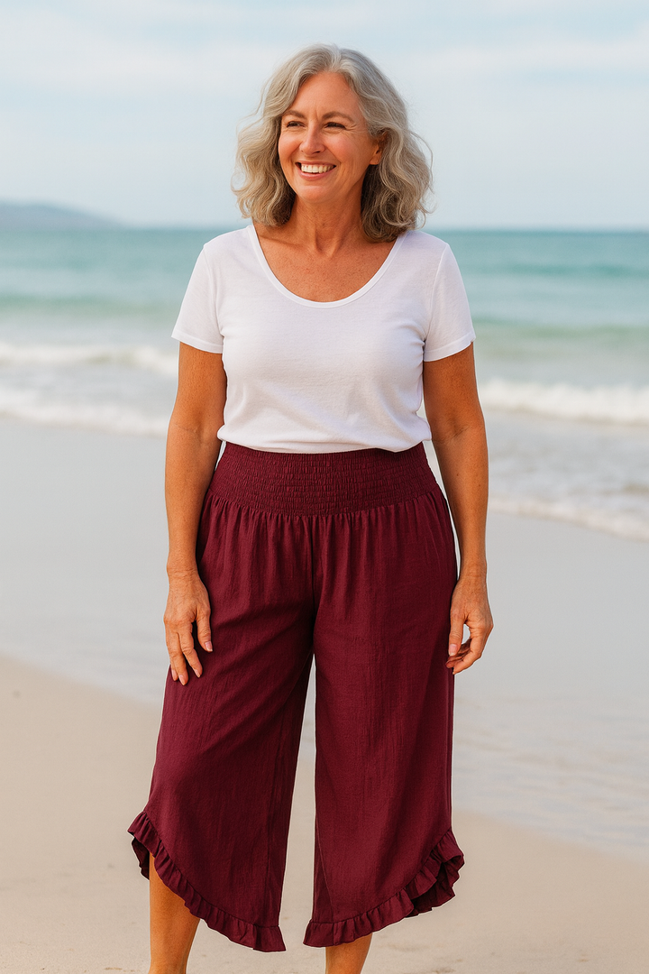 Clare | Linen-Look Ease Trousers