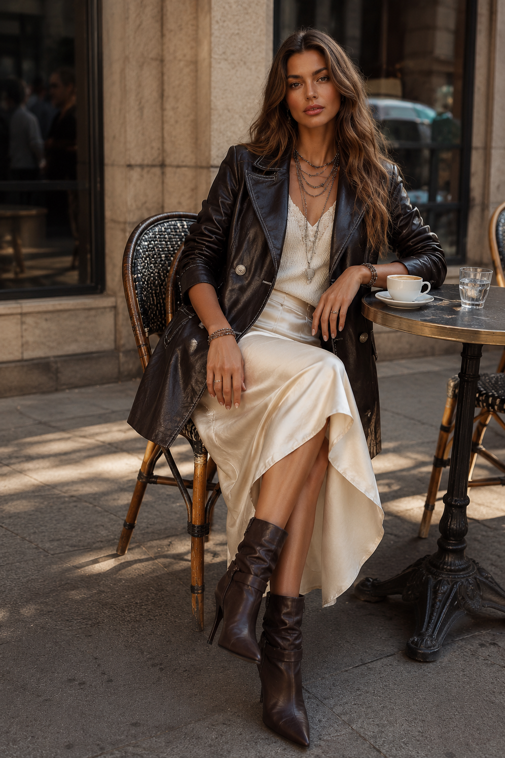 Roisin – Double-Breasted Longline Statement Jacket