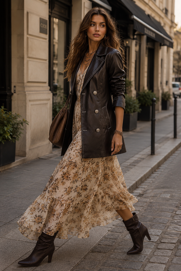 Roisin – Double-Breasted Longline Statement Jacket