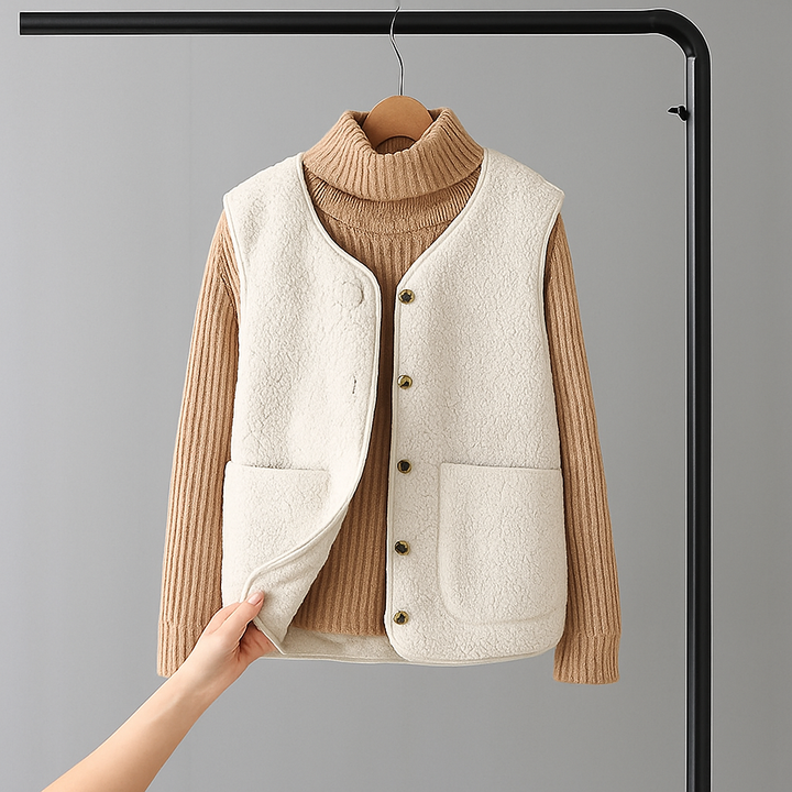 Frances – Soft Fleece Sleeveless Waistcoat