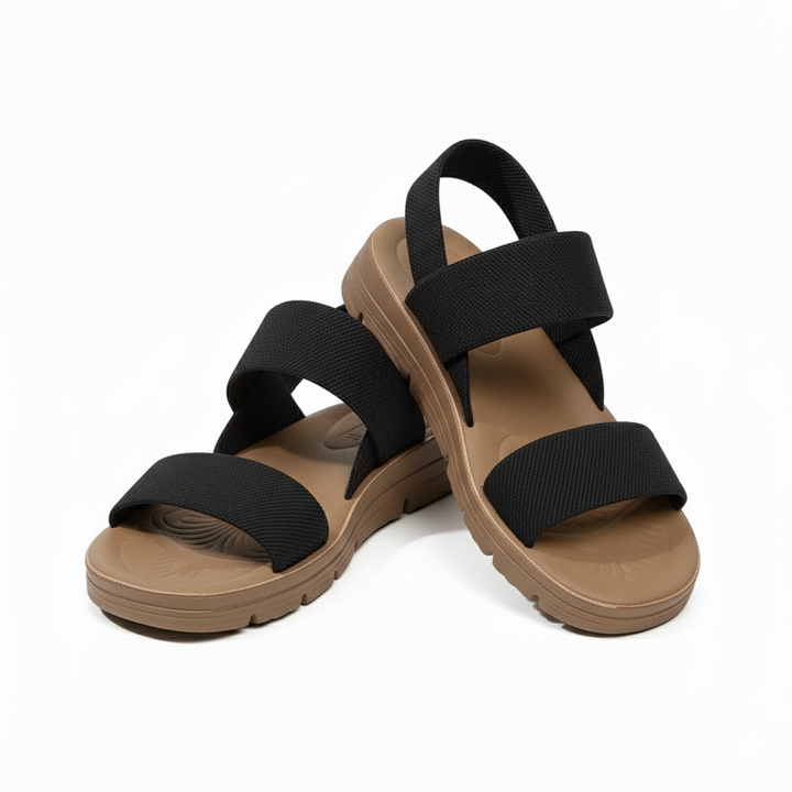 Camilla – Elastic Strap Flatform Sandals