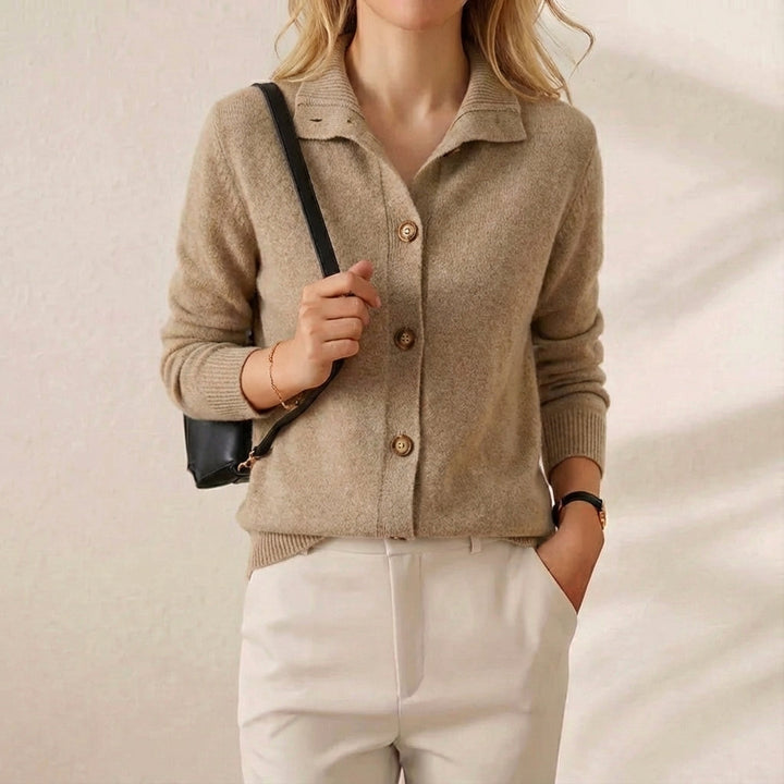 Juliet – Button-Up Collared Knit Cardigan