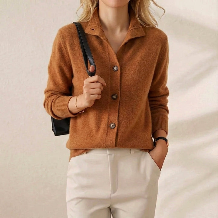 Juliet – Button-Up Collared Knit Cardigan