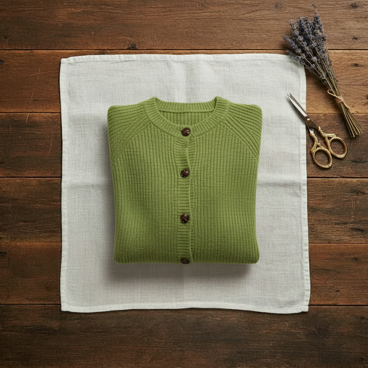Georgiana – Ribbed Button-Front Knit Cardigan