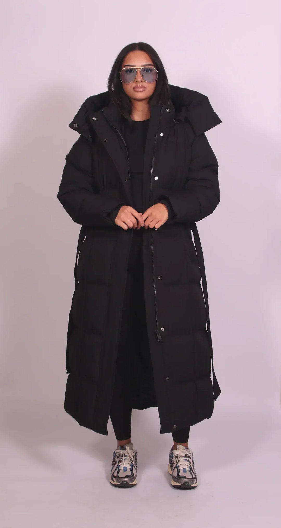 Ada – Longline Belted Puffer Coat