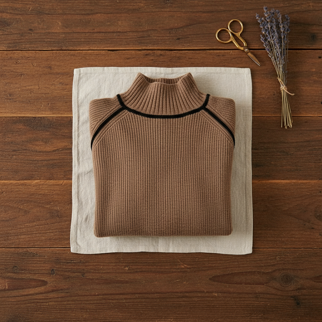 Jocelyn – Contrast Trim Turtleneck Jumper