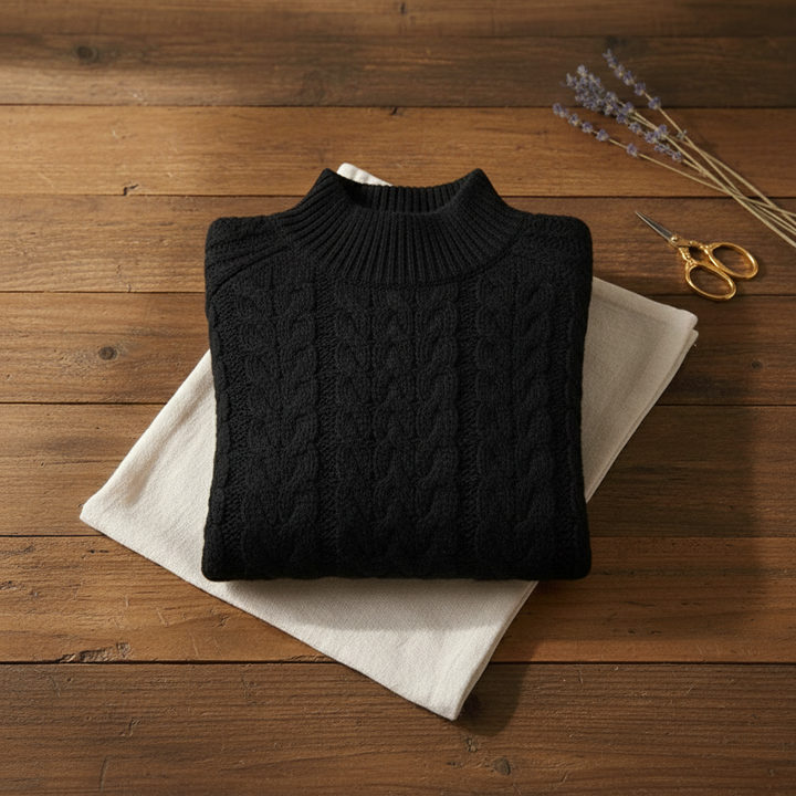 Isadora – Cable Knit Turtleneck Jumper
