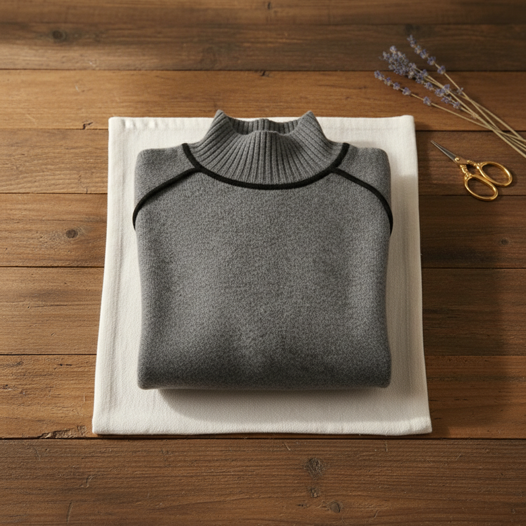 Jocelyn – Contrast Trim Turtleneck Jumper