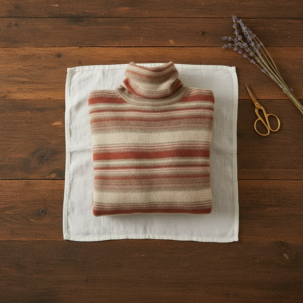 Daphne – Striped Turtleneck Knit Jumper
