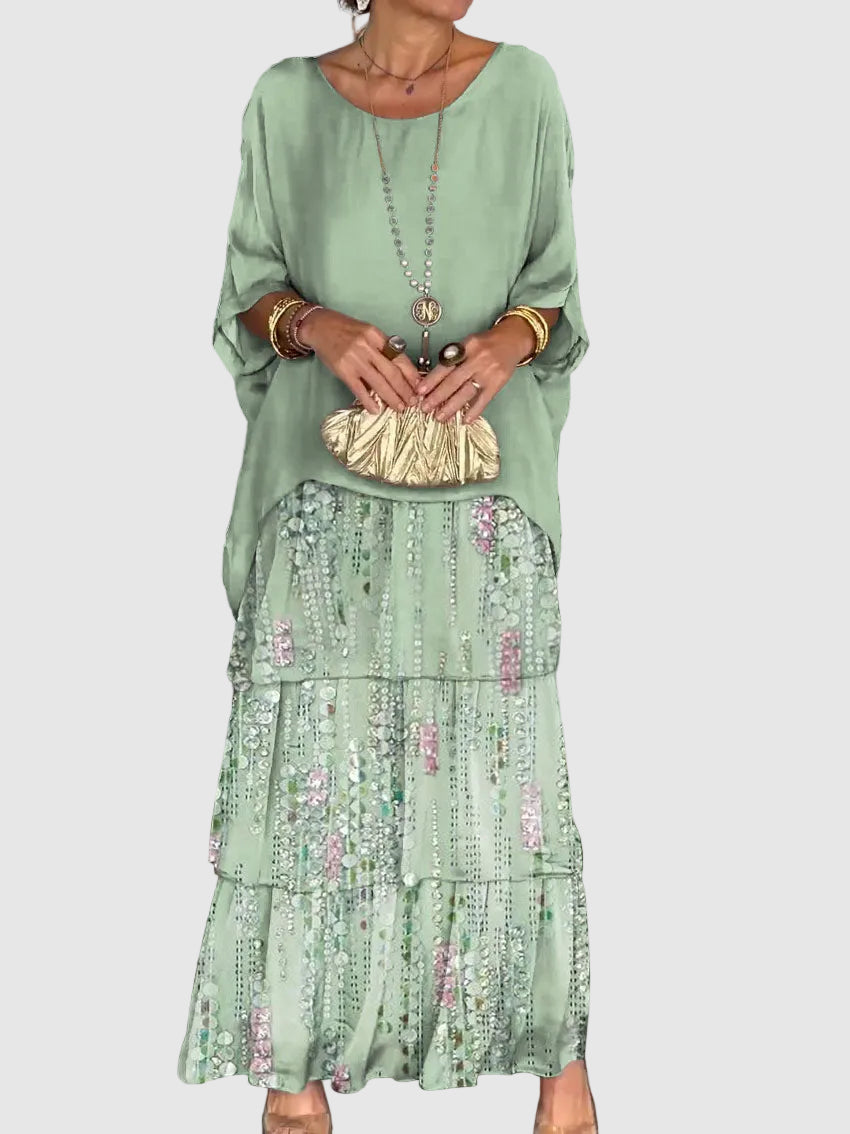 Janet – Tiered Chiffon-Look Maxi Dress
