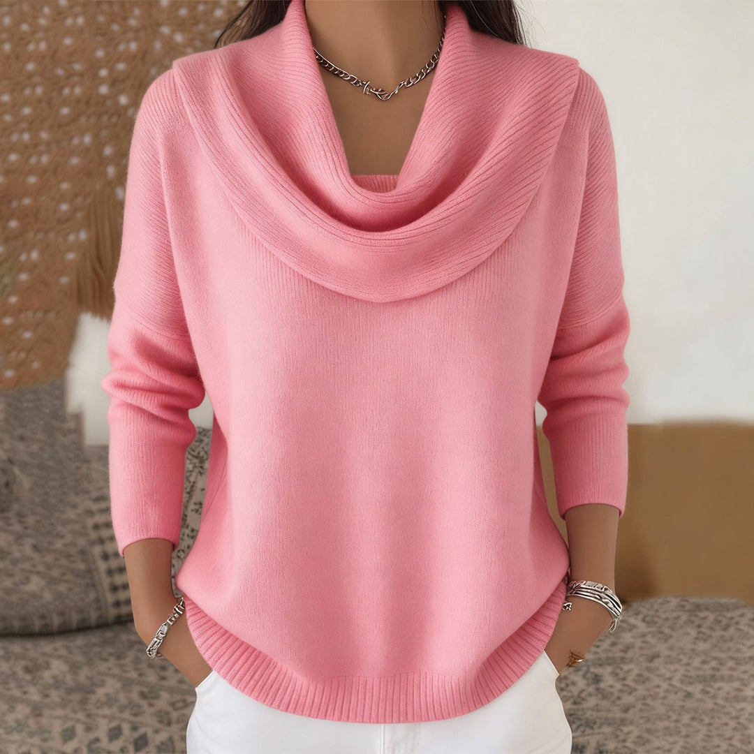 Helena – Cowl Neck Knit Jumper