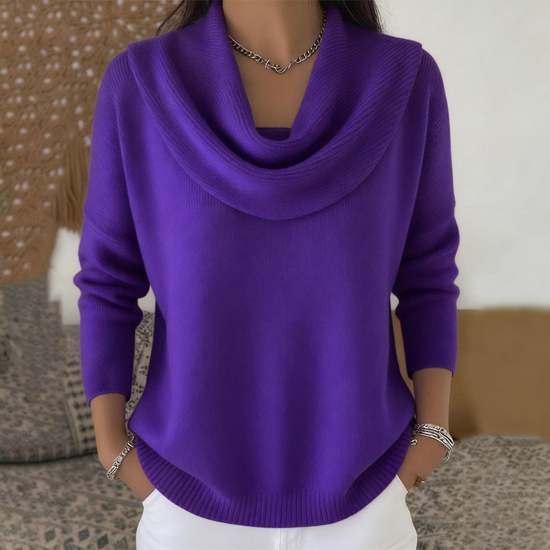 Helena – Cowl Neck Knit Jumper