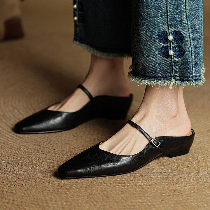 Wilhelmina | Smooth Slip-On Mules