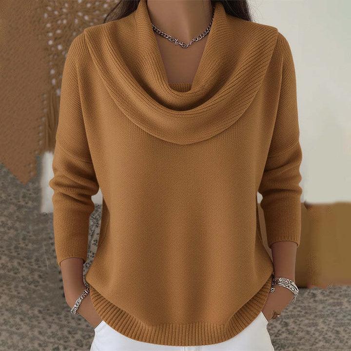 Helena – Cowl Neck Knit Jumper