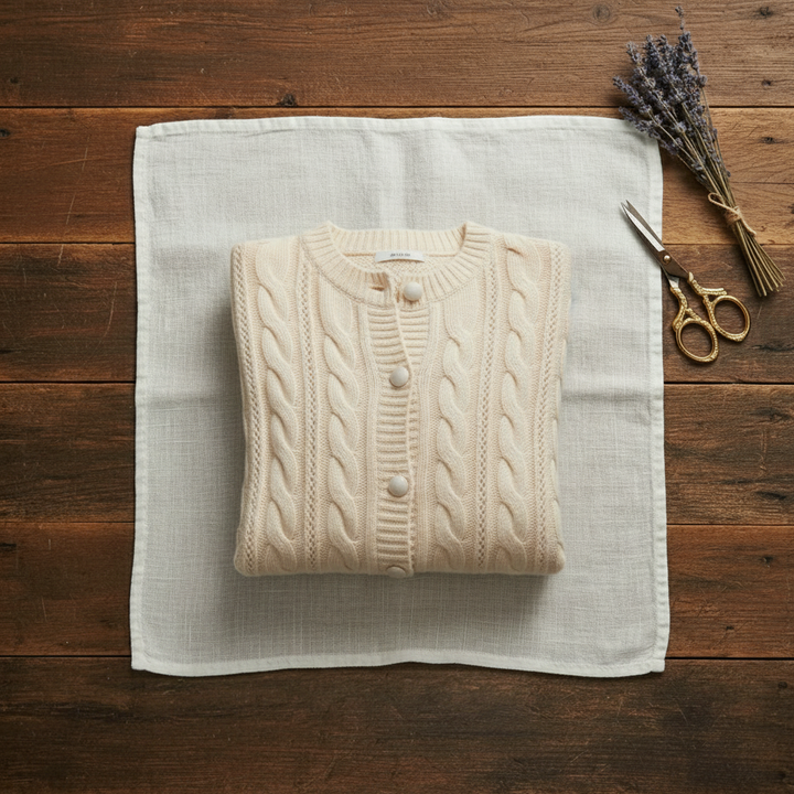 Vivien – Cable Knit Button-Front Cardigan