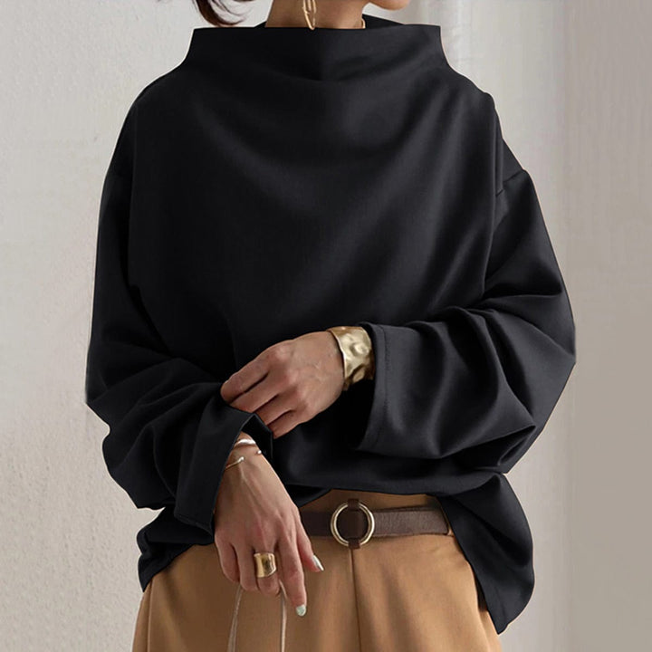 Maureen – Oversized High-Neck Slouch Top