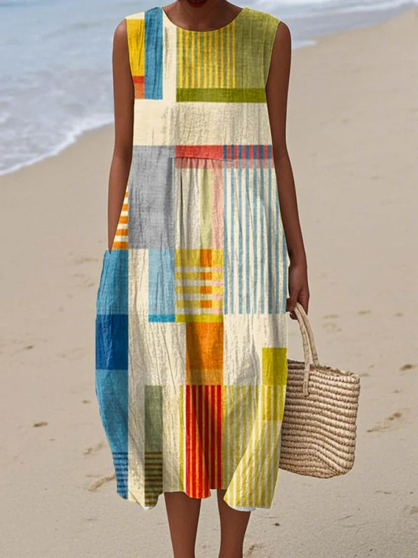 Ayanna | Geometric Midi Dress