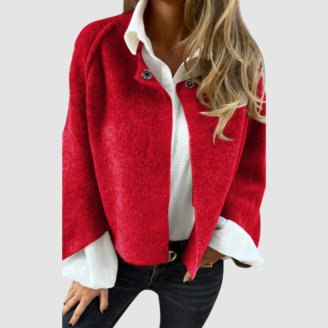 Elspeth – Soft Knit Cardigan with Jewel Buttons